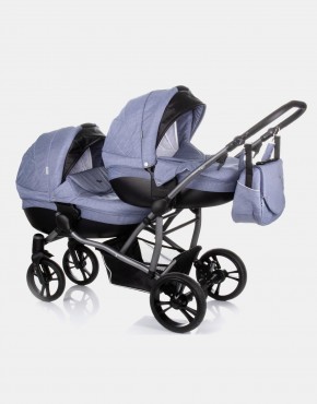 Bebetto ForTwo 02 Jeansblau mit grauem Gestell 2in1