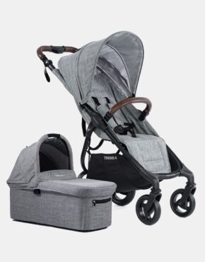 Valco Baby Trend 4 – Tailor Made – Kombi-Kinderwagen – Set 2in1 – Grey Marle