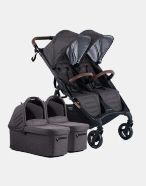 Valco Baby Trend Duo – Zwillingskinderwagen – Set 2in1 – Charcoal