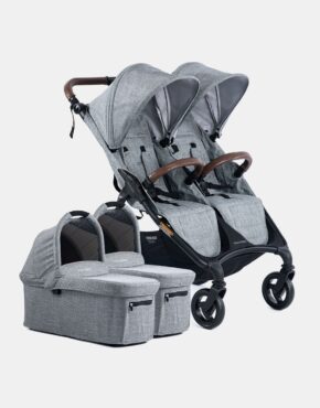 Valco Baby Trend Duo – Zwillingskinderwagen – Set 2in1 – Grey Marle