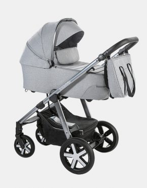 Baby Design Husky XXL Kollektion 2022 207 Silver Gray + Cybex Aton B I-size Volcano Black 3in1