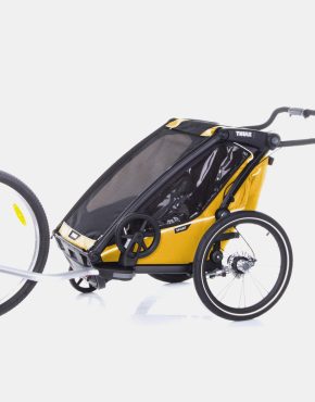 Thule Chariot Sport 2 (Double) Fahrradanhänger Zweisitzer – Spectra Yellow on Black