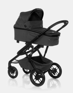 Maxi Cosi Lila XP Plus Kombi Kinderwagen Essential Black inkl. Coral 360 Babyschale und Familyfix 360 Base – Set 4in1