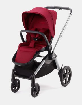 Recaro – Celona Kinderwagen Set 2 in 1 – inkl. Babywanne – Select Garnet Red / Silver