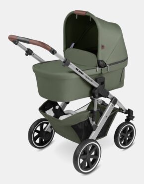 ABC Design Salsa 4 Air – Kombi-Kinderwagen – Set 3in1 inkl. Sportsitz, Babywanne und Babyschale ABC Design Tulip – Olive