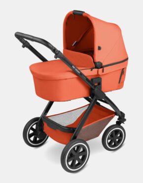 ABC Design Samba – Kombi-Kinderwagen – Set 3in1 – inkl. Sportsitz, Babywanne und Babyschale ABC Design Tulip – Carrot – Kollektion 2024